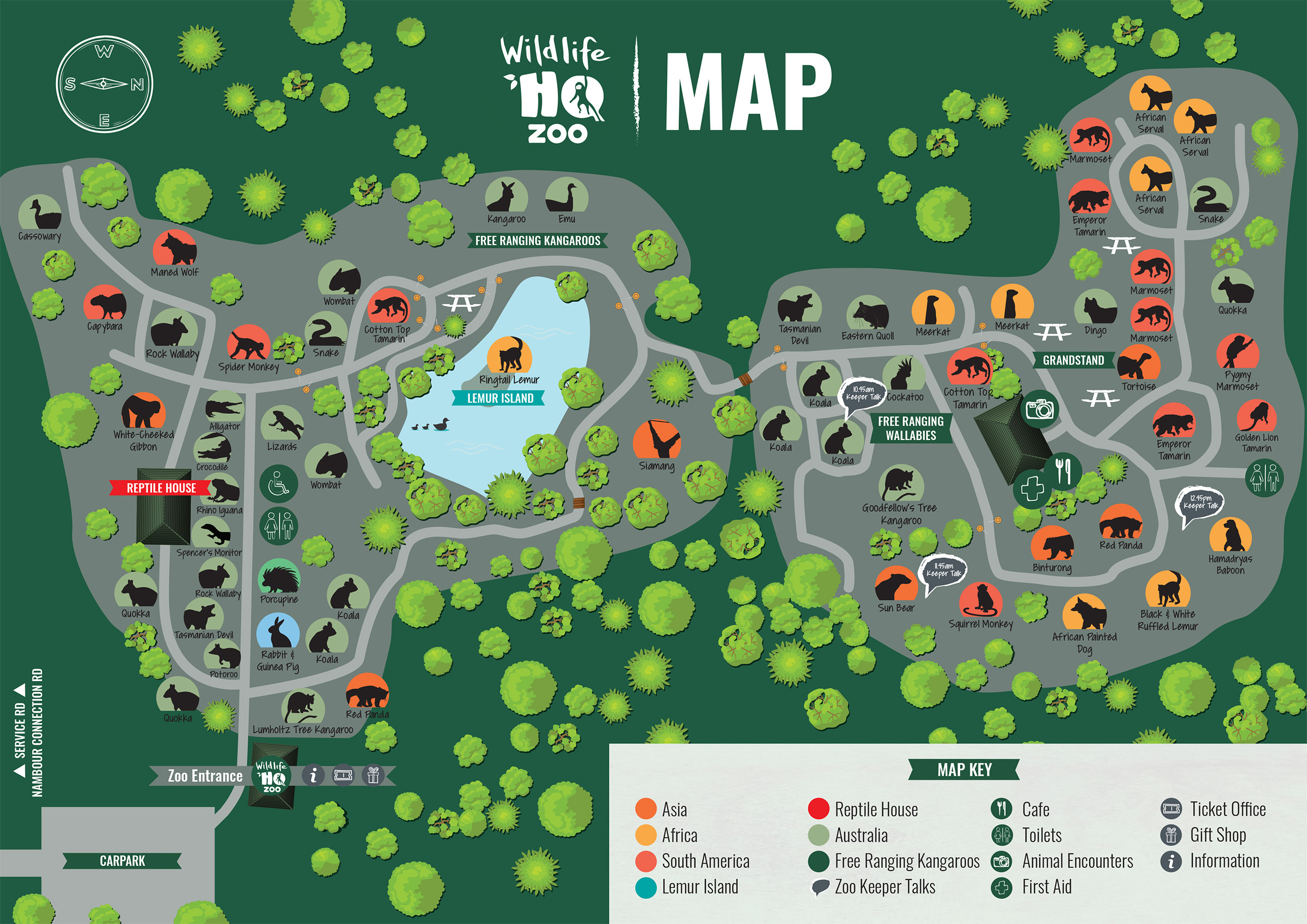 Wildlife HQ Zoo Map